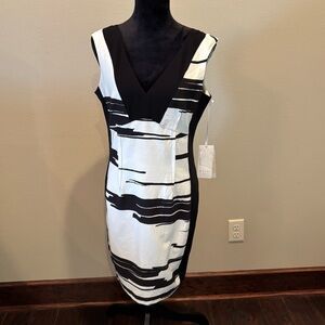 NWT Iris Setlakwe Ottoman Striped Dress, size10, Abstract Print Modern Classic